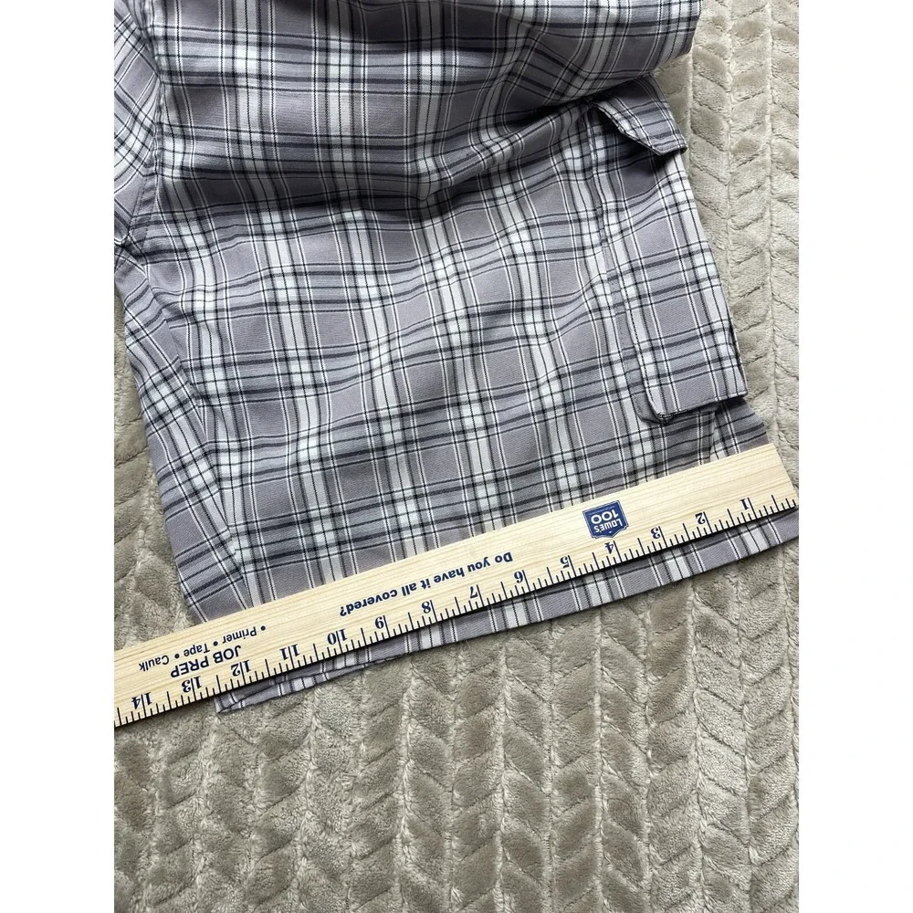 B Sports Men's XL Board Shorts/Trunks Gray Stripes‎ Cargo Trunks